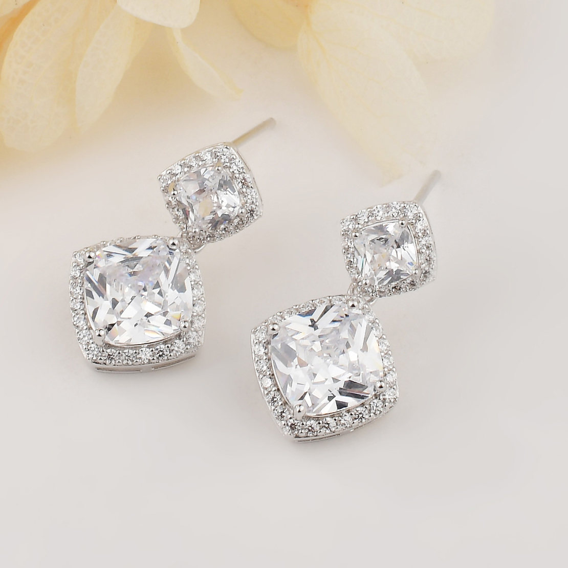Ежедневни сребърни обеци ромбове | колекция Delicate Silver