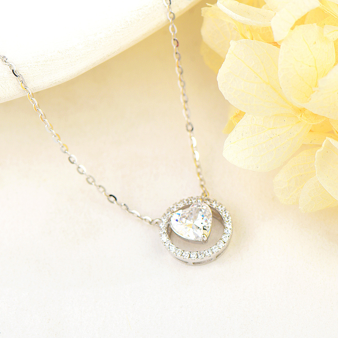 Сребърно колие Сърце 2700000051603 | колекция Delicate Silver