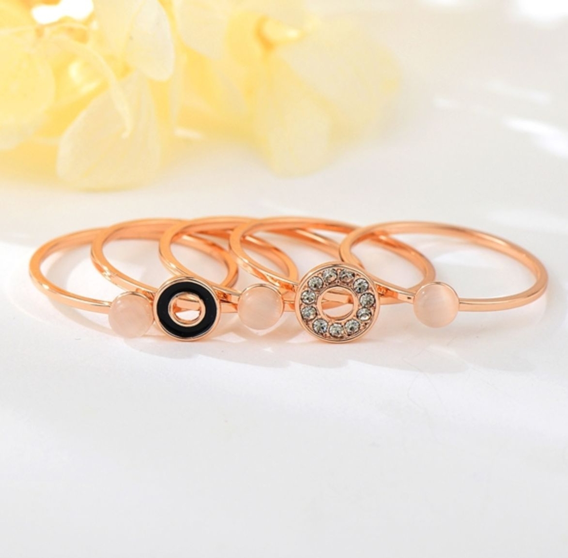 Комплект пръстени розово позлатяване 2500000024351 | Колекция Rose Gold