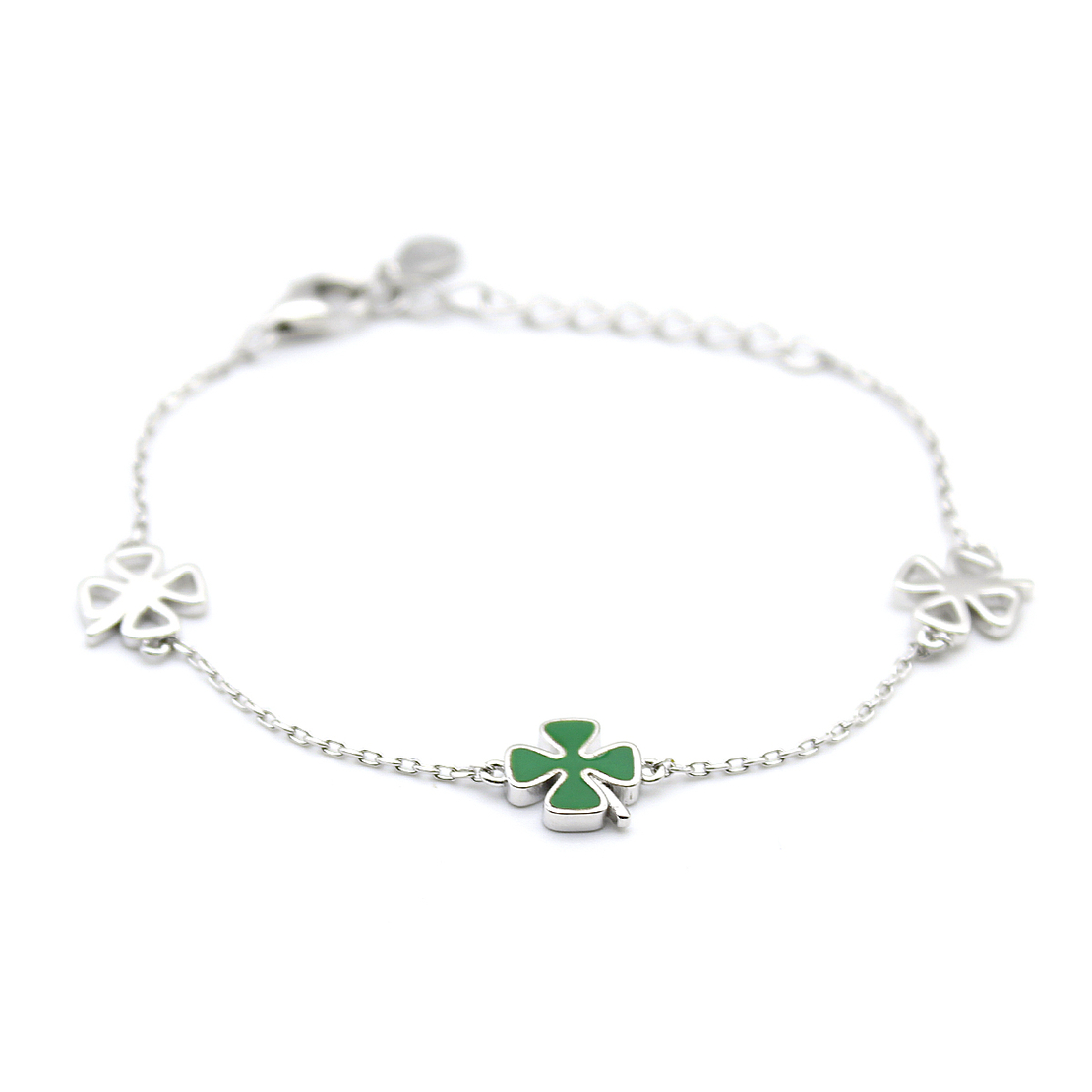 Дамска сребърна гривна детелина | колекция Delicate Silver