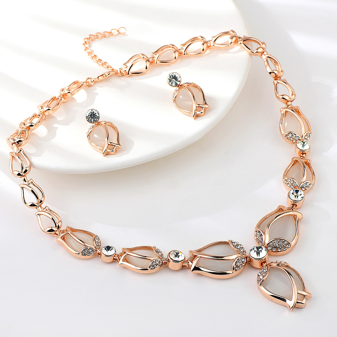 Комплект розово позлатяване лале - LSS30 | Колекция Rose Gold