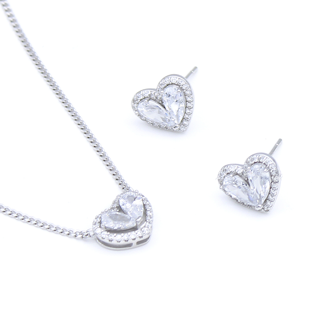 Нежен сребърен комплект сърце | колекция Delicate Silver