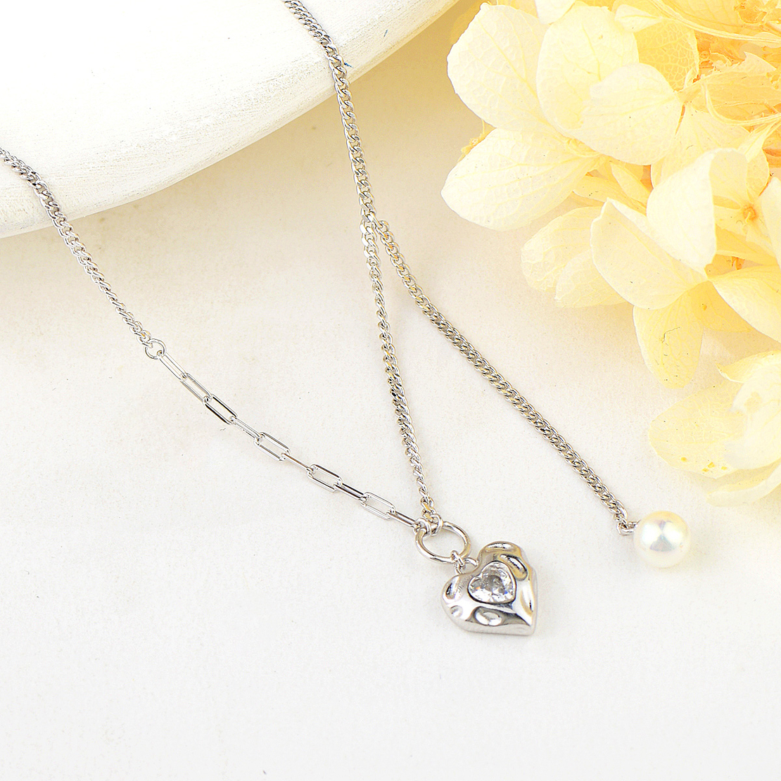 Сребърно колие Сърце 2700000051672 | колекция Delicate Silver