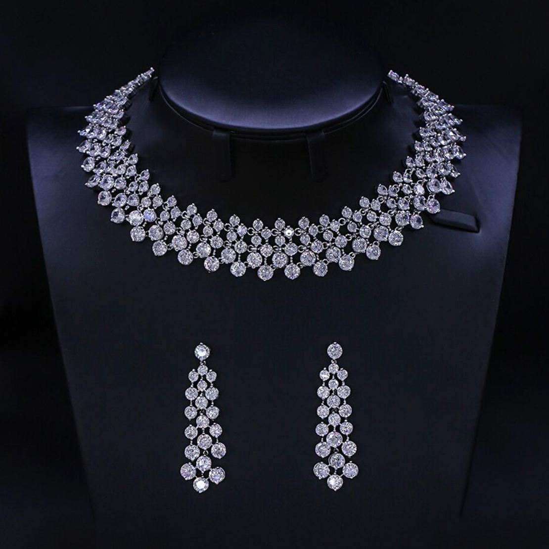 Комплект бяло позлатяване 18К с кристали Swarovski - LSS30  2610000000603 | Колекция Luxury Secret