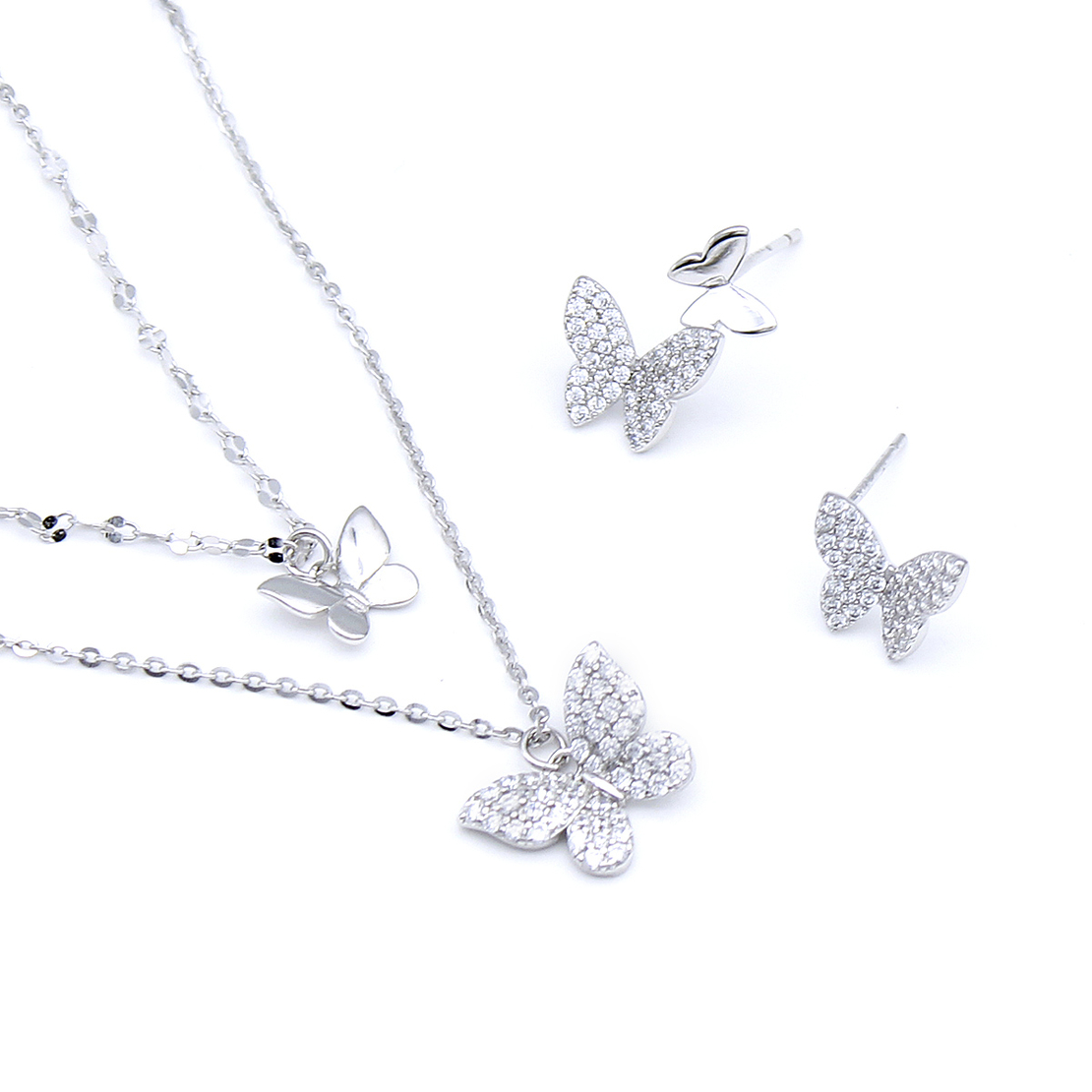 Нежен сребърен комплект пеперуда 2700000069301 | колекция Delicate Silver