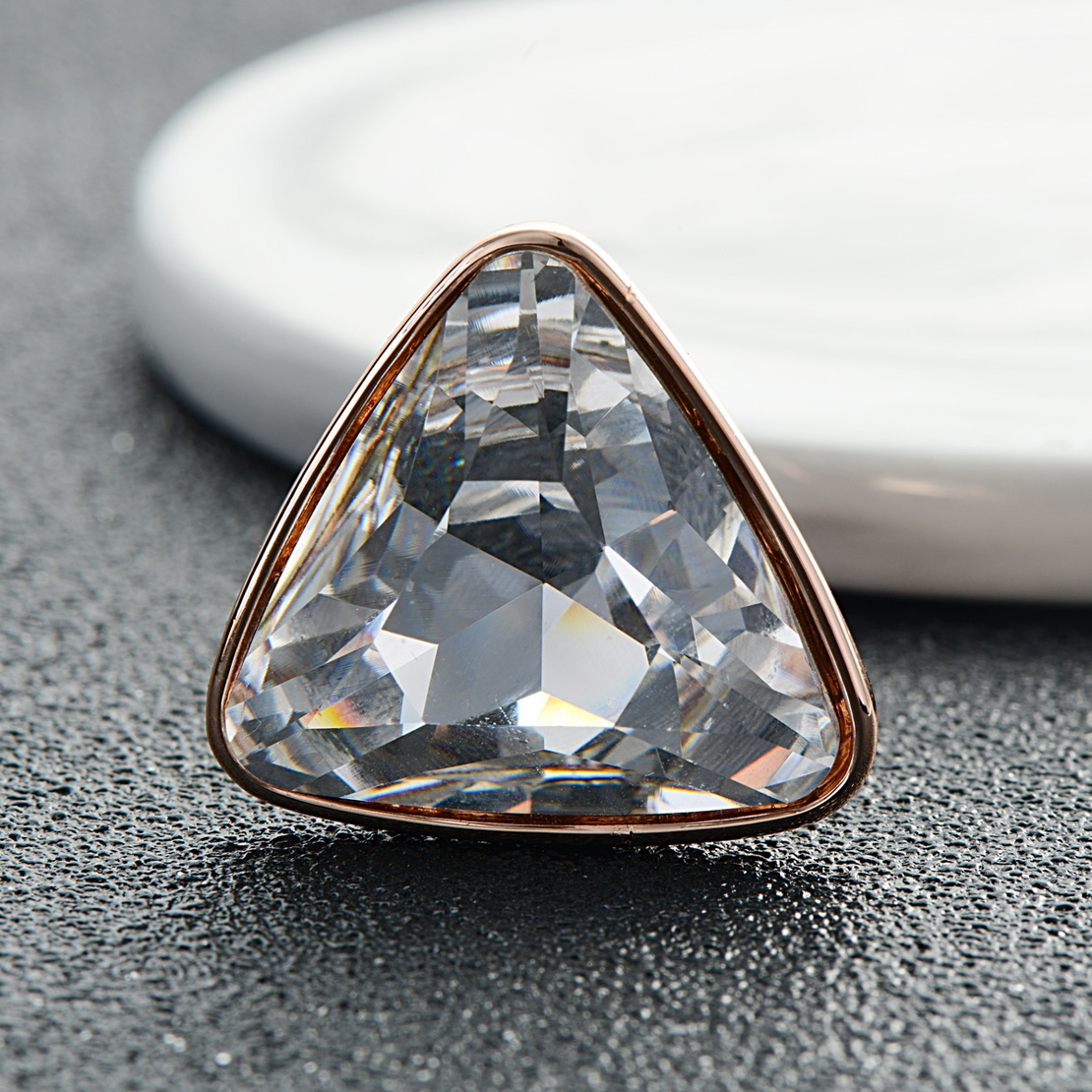 Пръстен розово позлатяване с кристали Swarovski 1DL083658R | Колекция Rose Gold