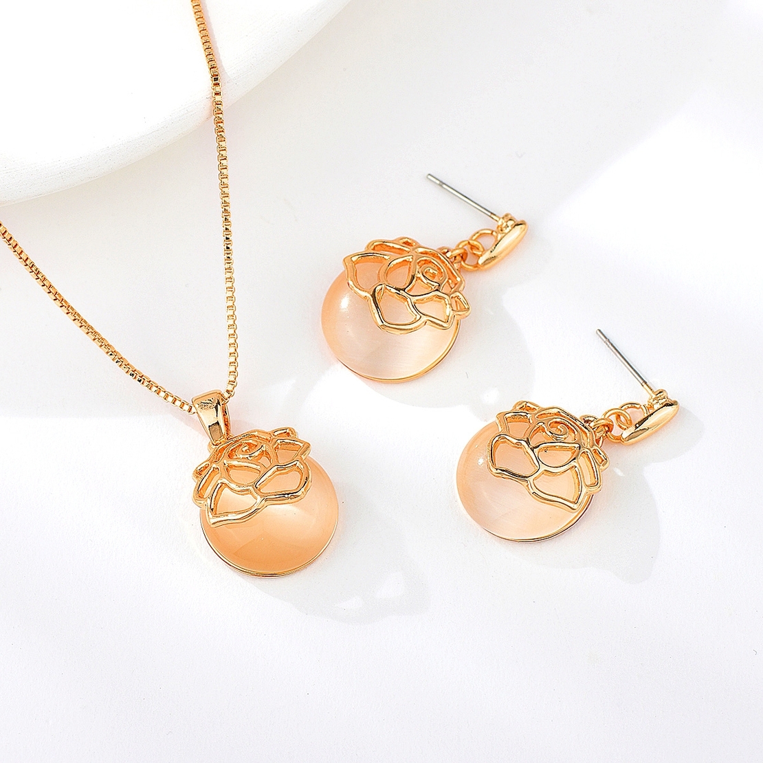 Комплект розово позлатяване рози | Колекция Rose Gold