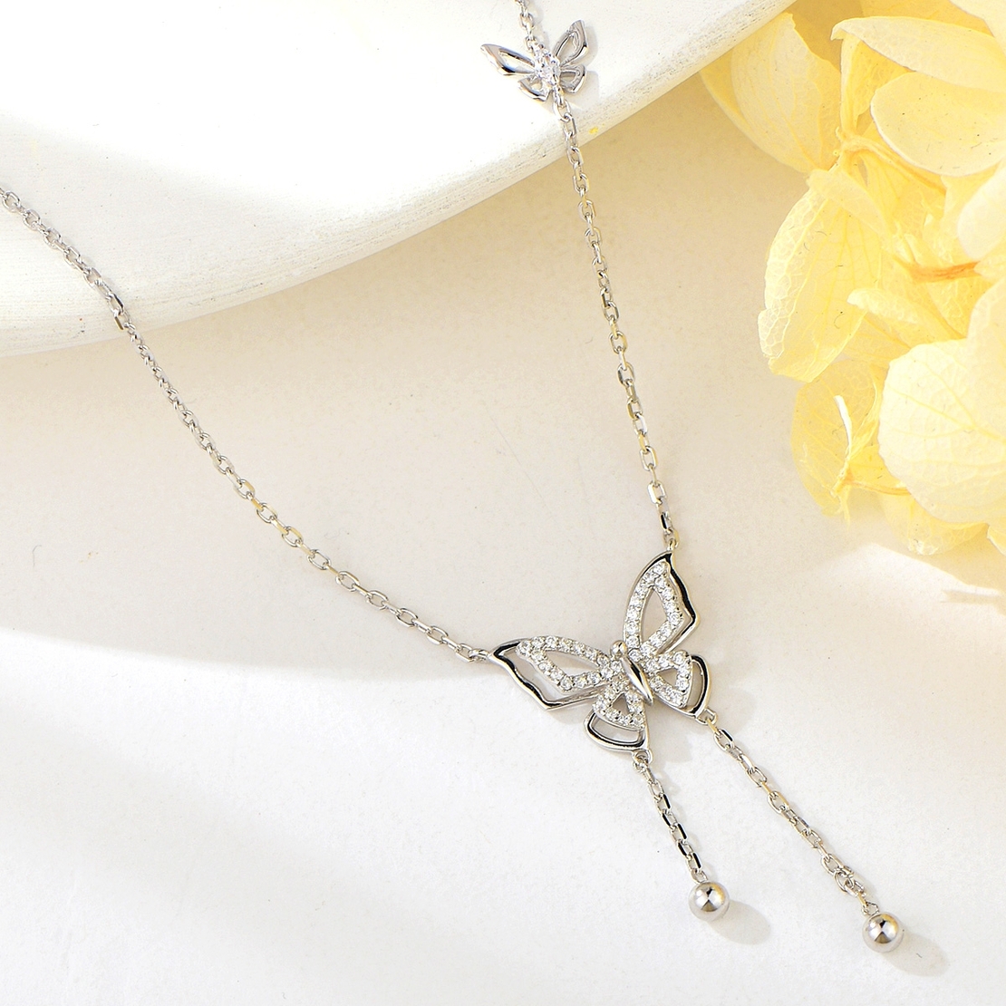 Сребърно колие Пеперуда 2700000043783 | колекция Delicate Silver