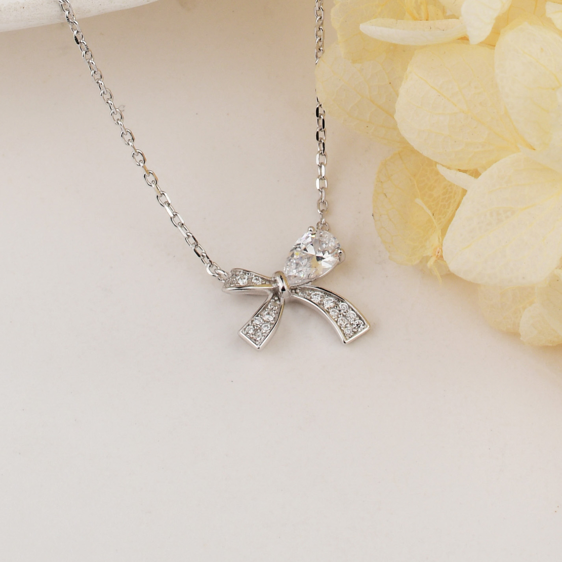 Нежно сребърно колие Панделка 2700000059159 | колекция Delicate Silver