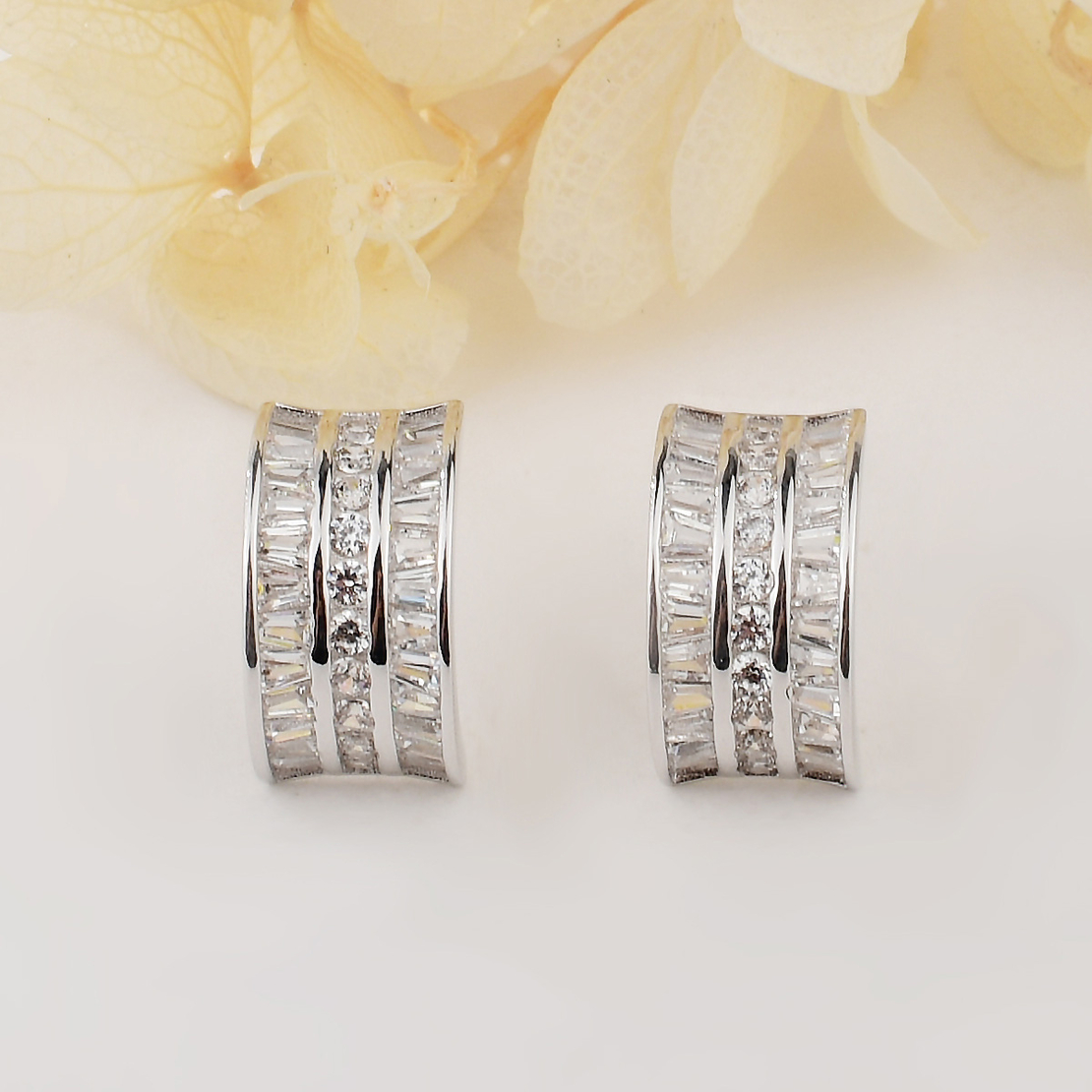 Ежедневни сребърни обеци 2700000065488 | колекция Delicate Silver