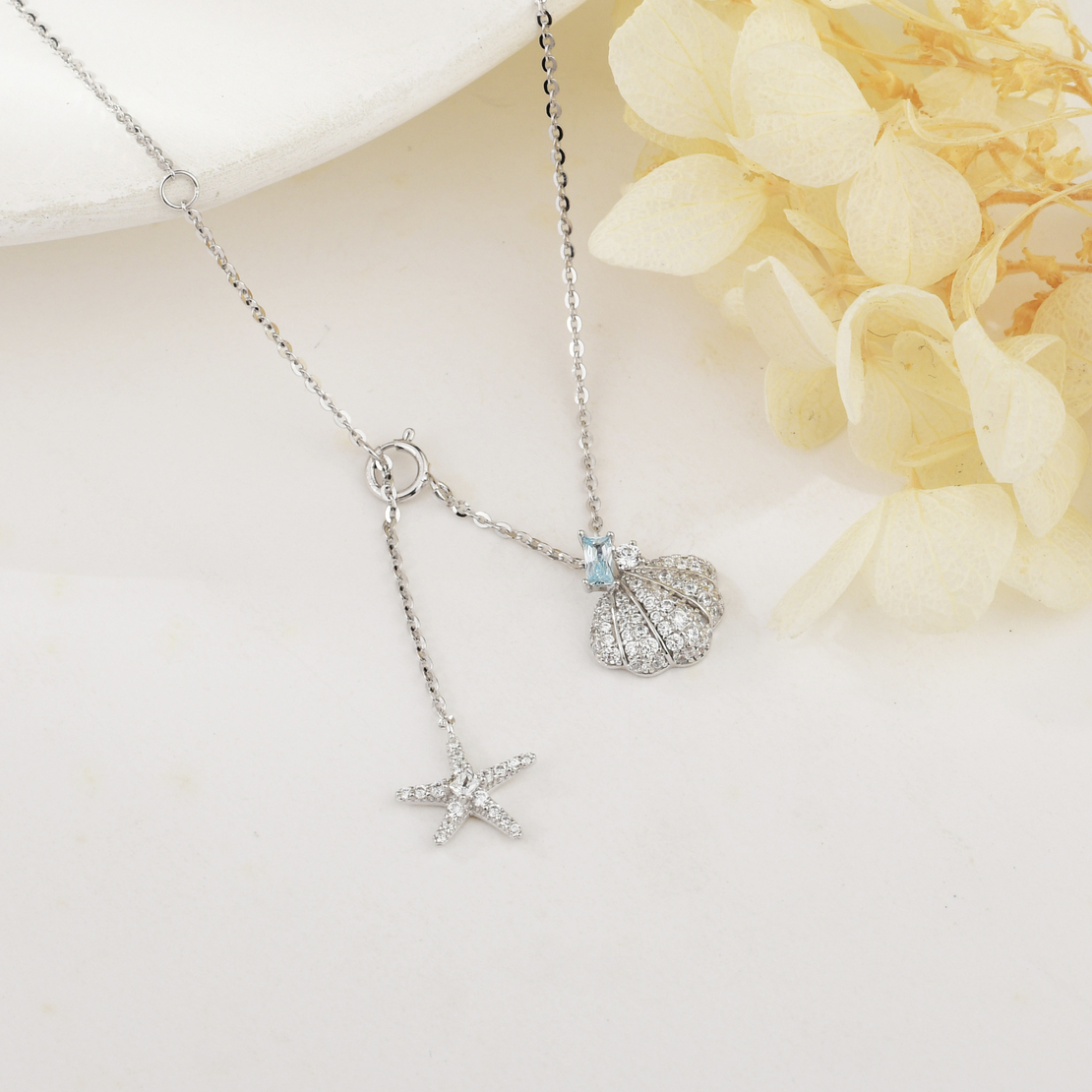 Нежно сребърно колие морско дъно | колекция Delicate Silver