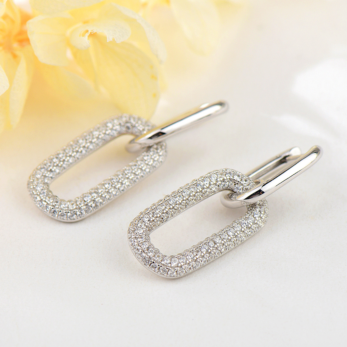 Сребърни обеци Елипси | колекция Delicate Silver