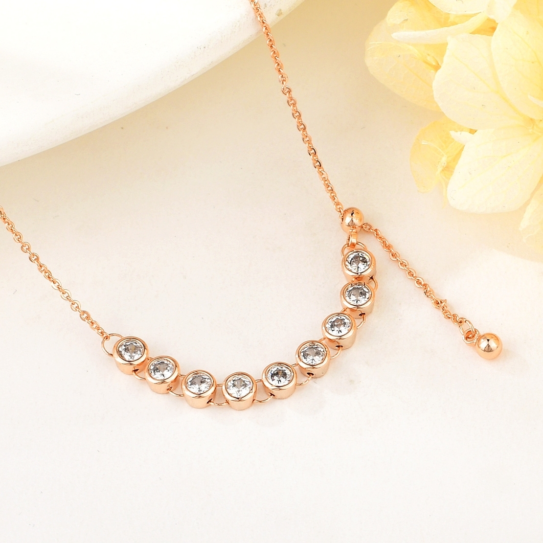 NECKLACE ROSE GOLD PLATING