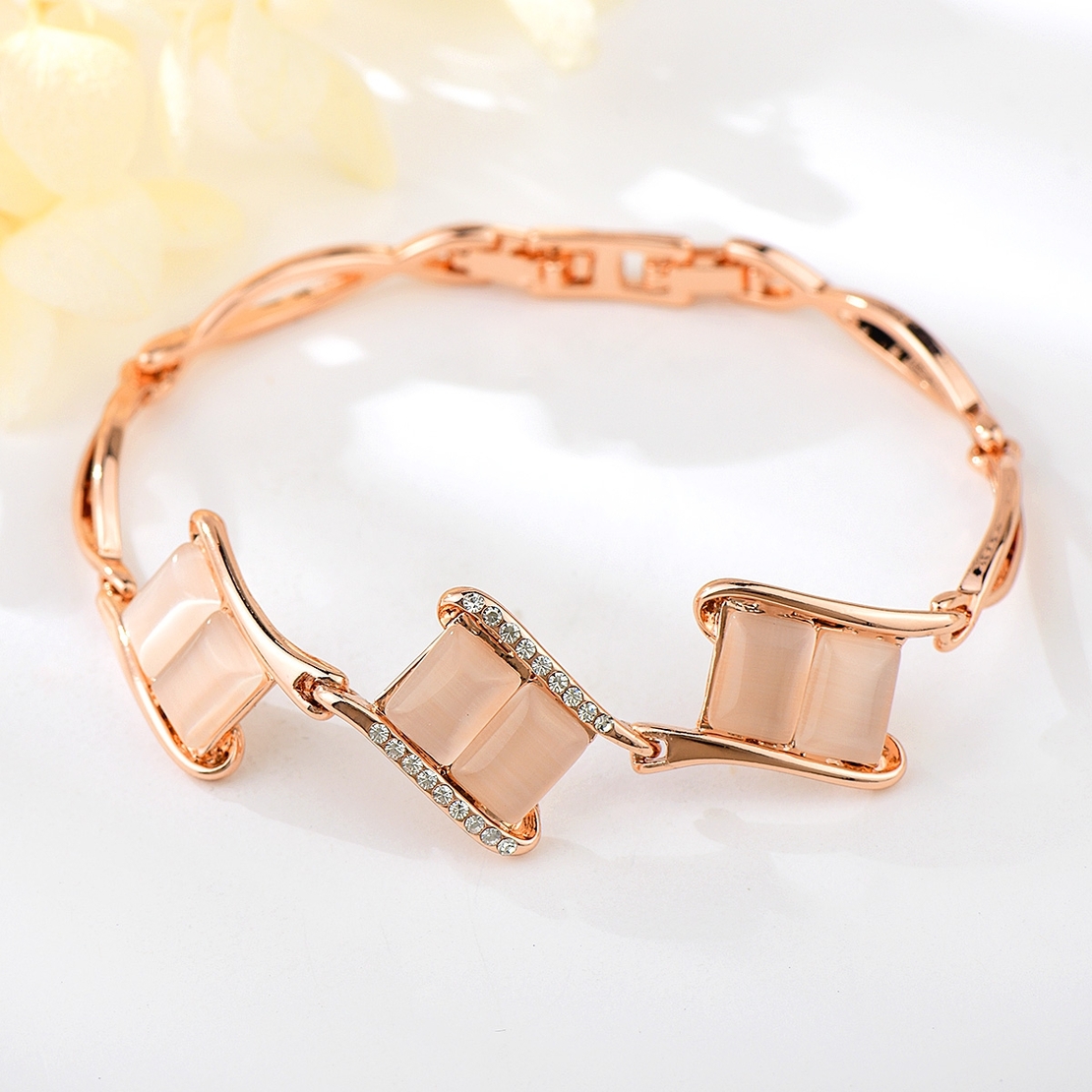 Гривна розово позлатяване геометрия и фантазия | Колекция Rose Gold