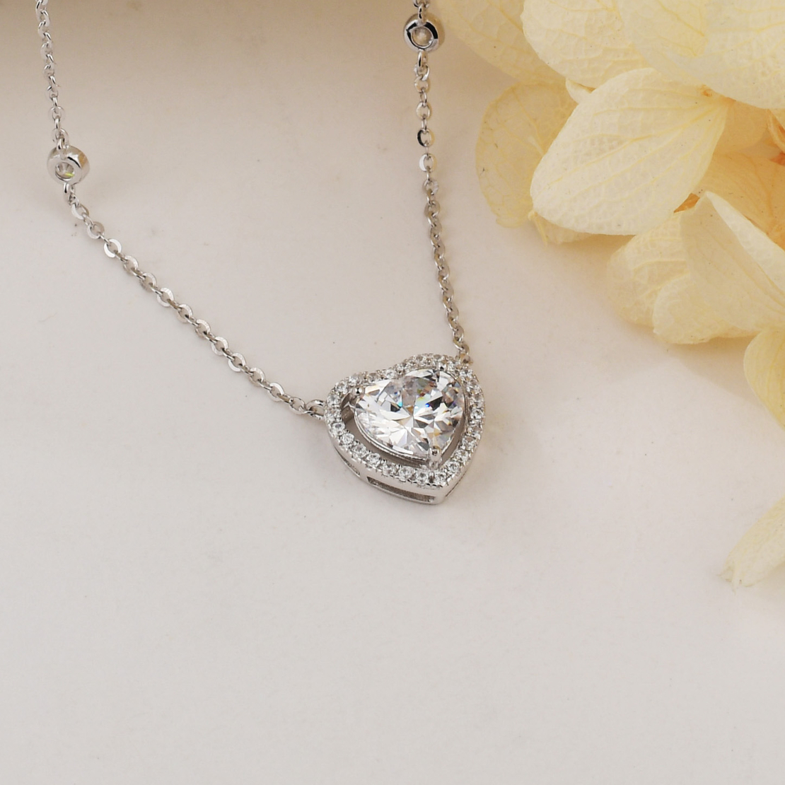Нежно сребърно колие сърце 2700000059128 | колекция Delicate Silver