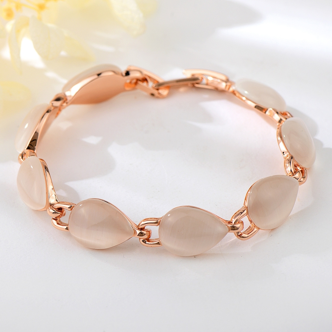 Гривна розово позлатяване котешко око 2200000015754 | Колекция Rose Gold