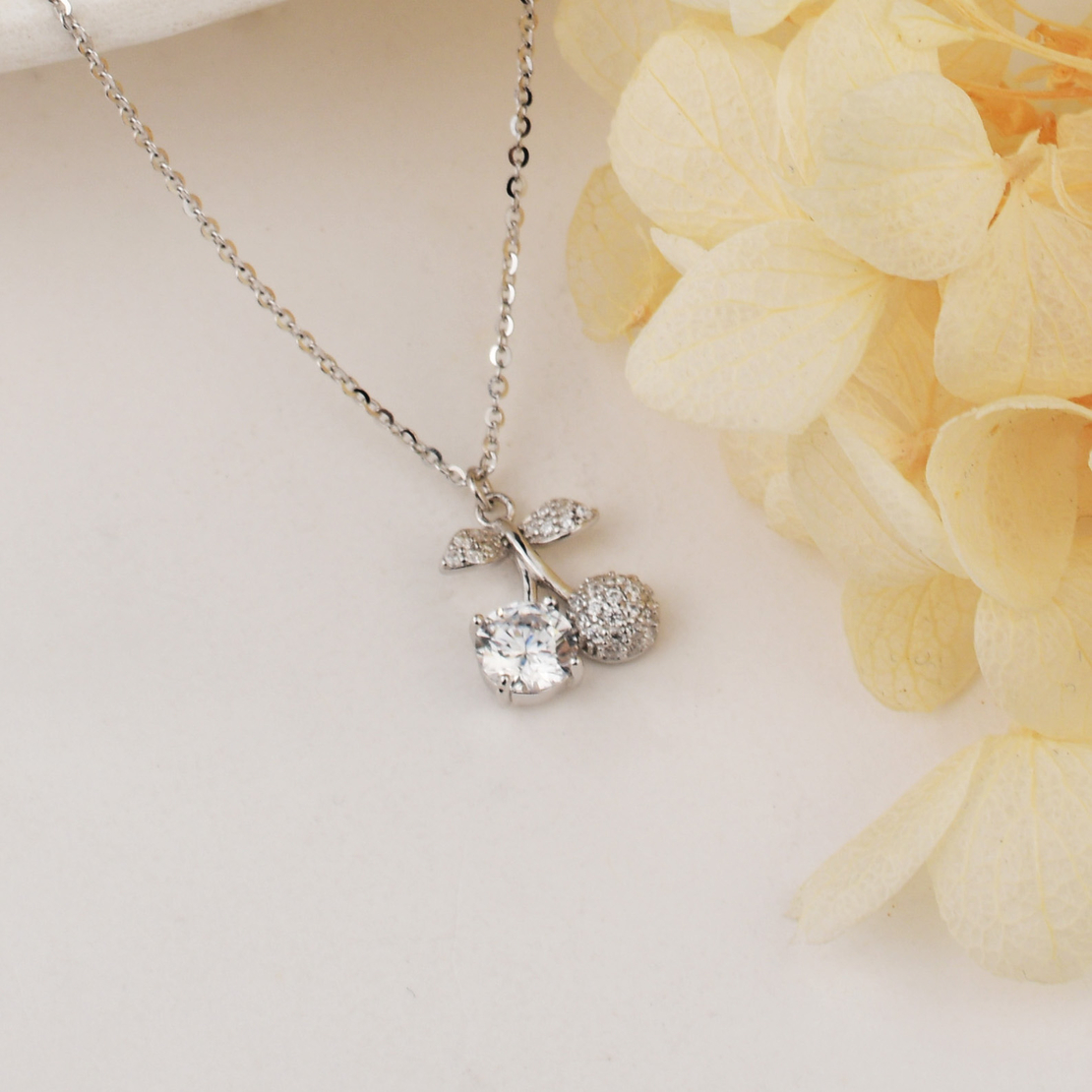 Нежно сребърно колие череши | колекция Delicate Silver