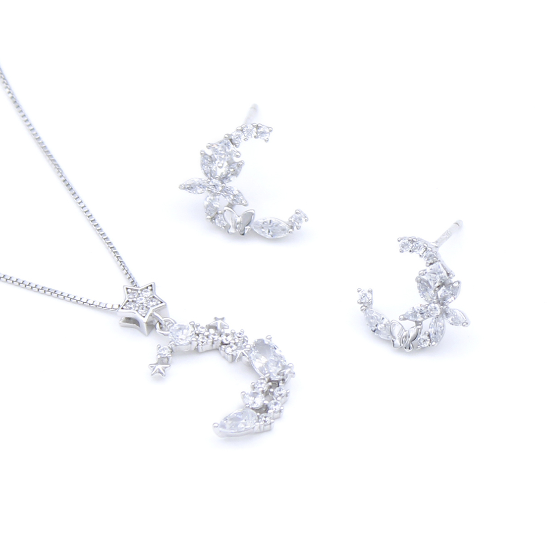 Нежен сребърен комплект луна | колекция Delicate Silver