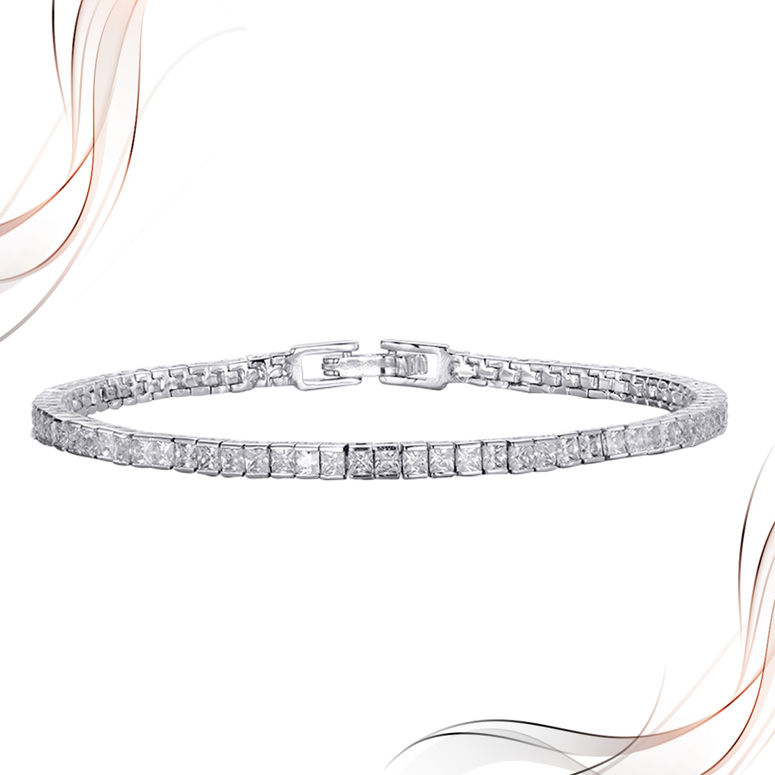 Сребърна тенис гривна 2700000028230 | Колекция Silver Premium