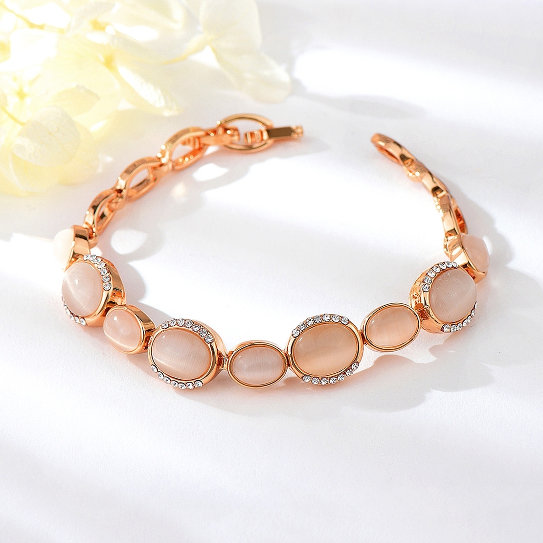 Гривна розово позлатяване котешко око 2200000016102 | Колекция Rose Gold