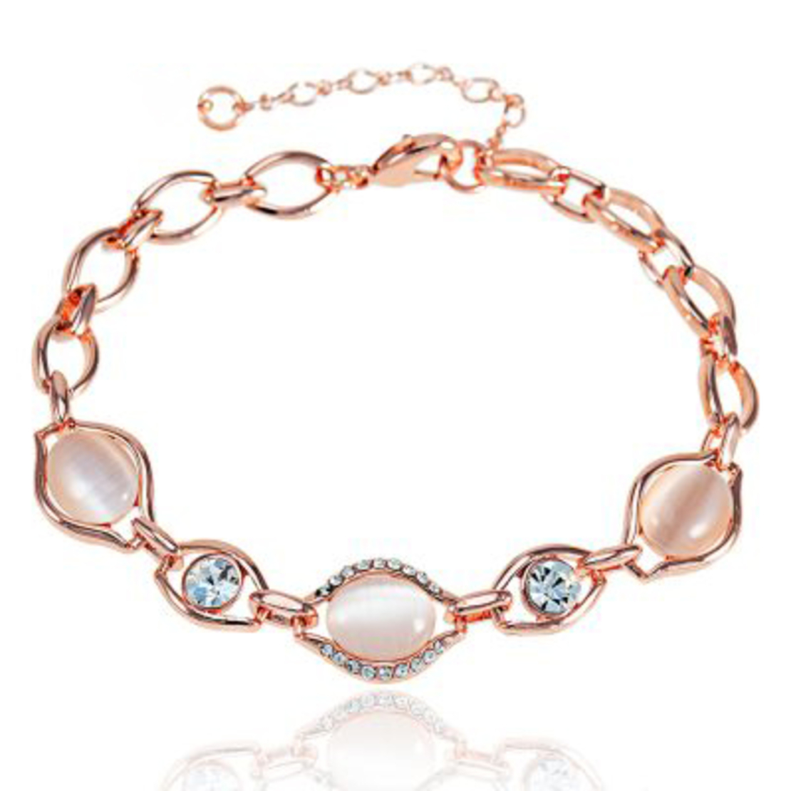 Гривна розово позлатяване котешки очи | Колекция Rose Gold