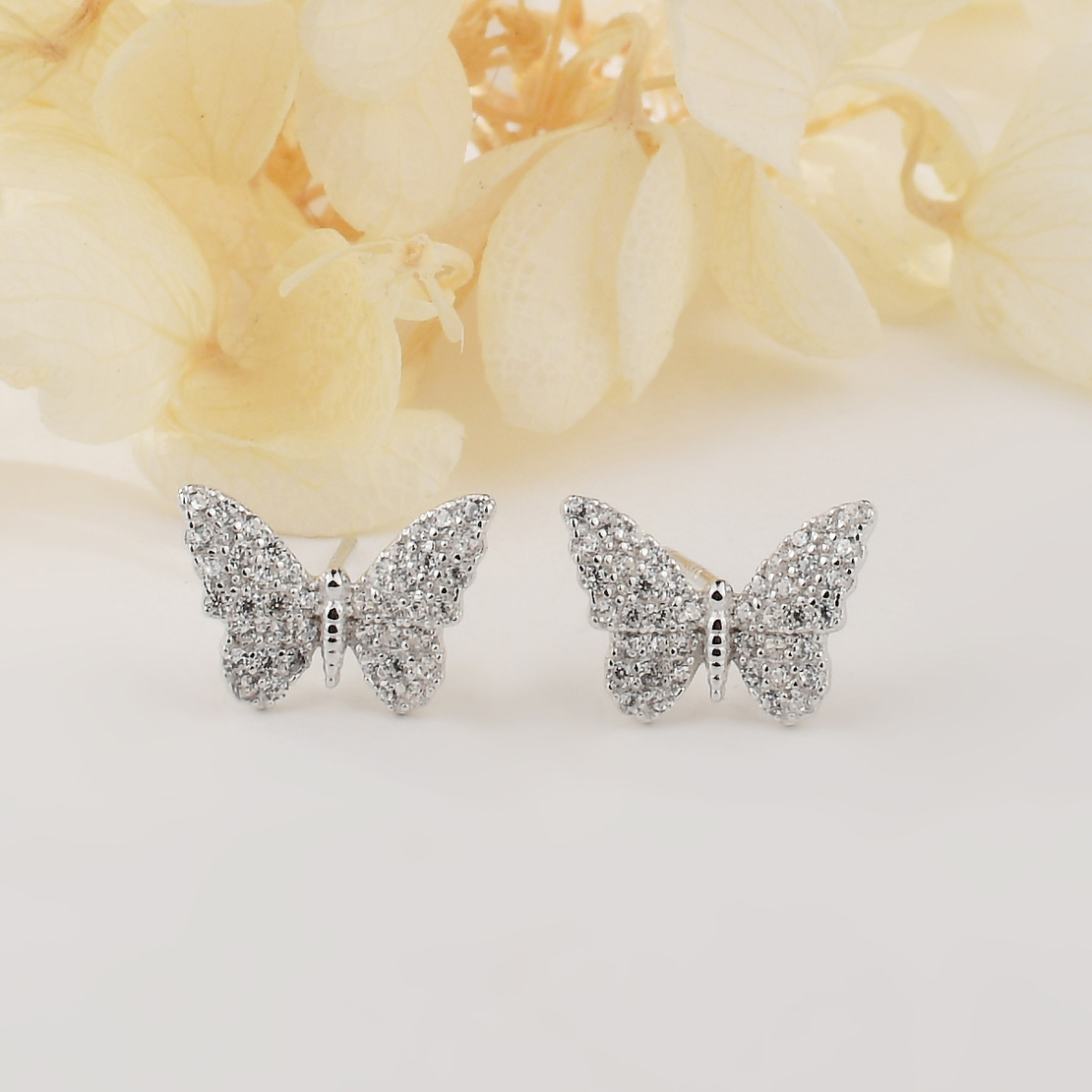 Ежедневни сребърни обеци пеперуди 2700000063743 | колекция Delicate Silver