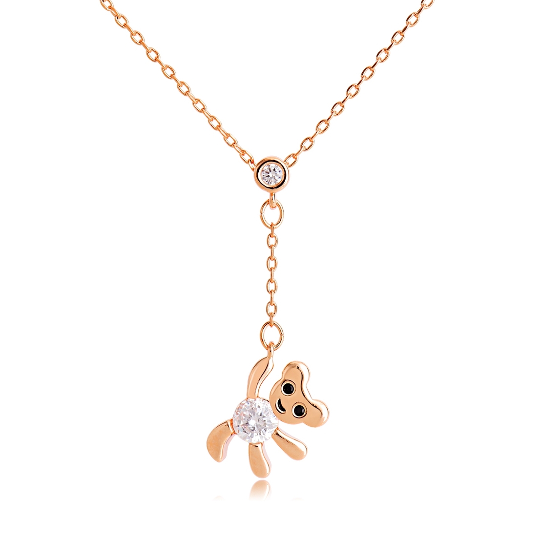 Колие розово позлатяване мече | Колекция Rose Gold
