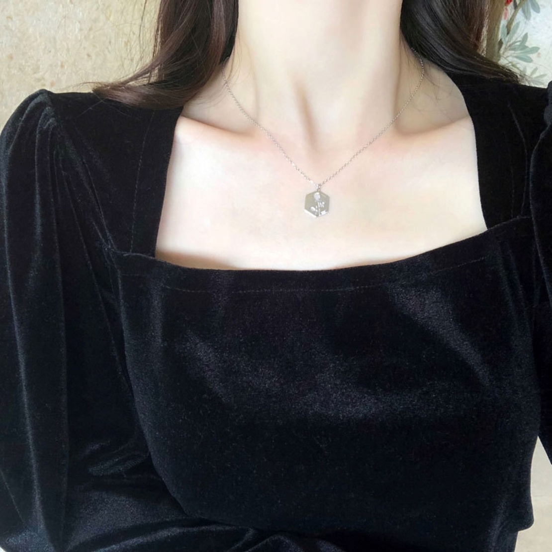 Сребърно колие роза | колекция Delicate Silver
