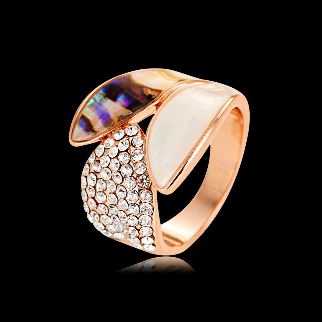 Пръстен розово позлатяване със седеф T106286R | Колекция Rose Gold