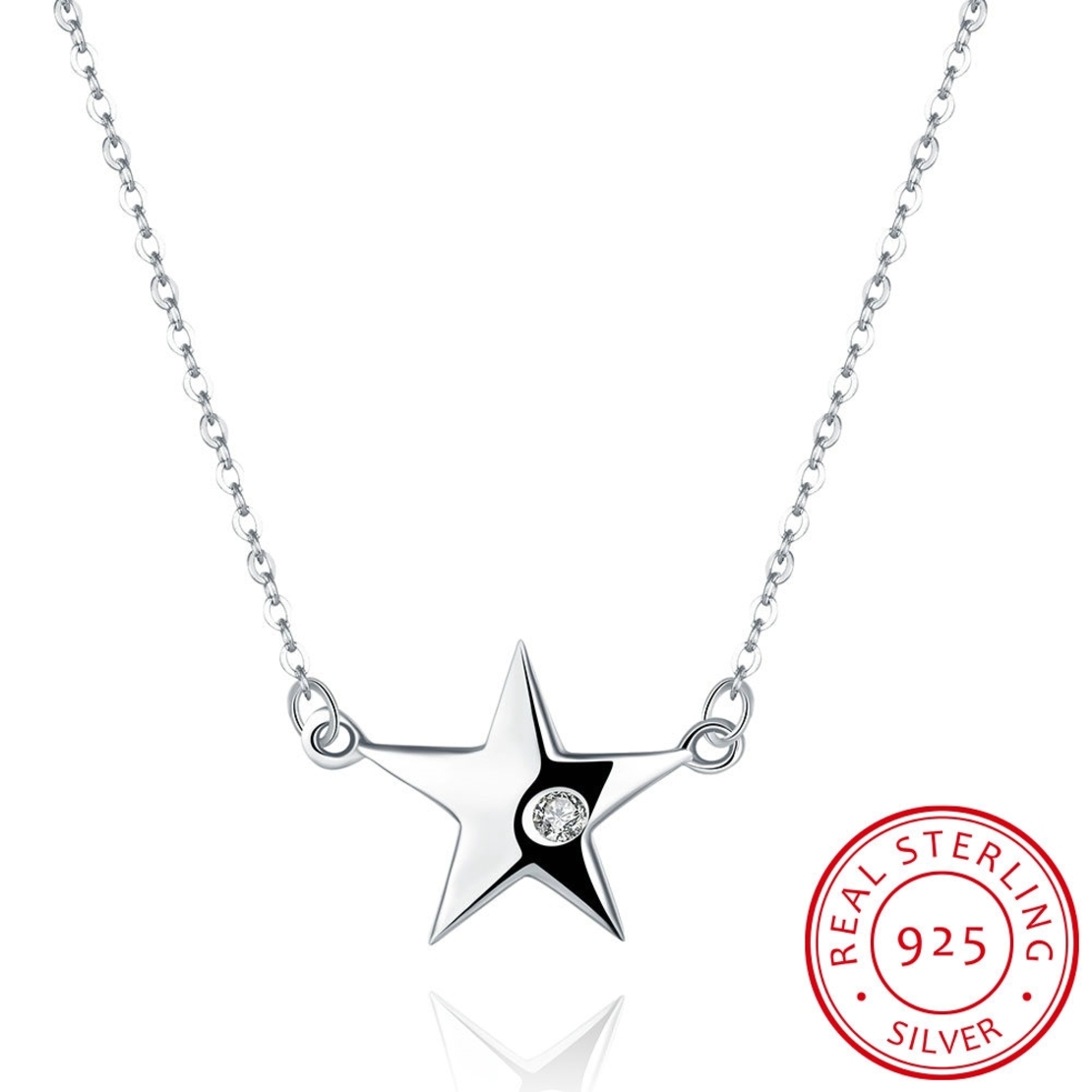 Сребърно колие Звезда Swarovski Crystals | колекция Delicate Silver