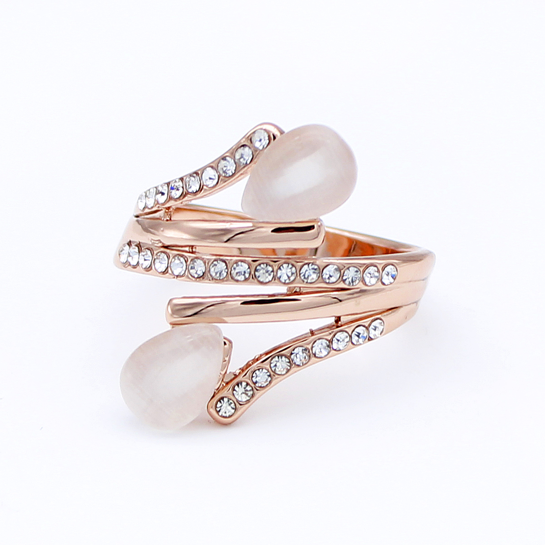 Пръстен розово позлатяване котешко око J1062254 | Колекция Rose Gold