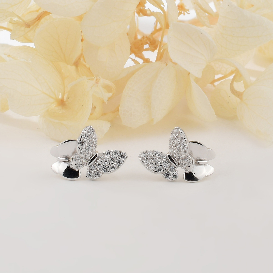 Ежедневни сребърни обеци пеперуди | колекция Delicate Silver