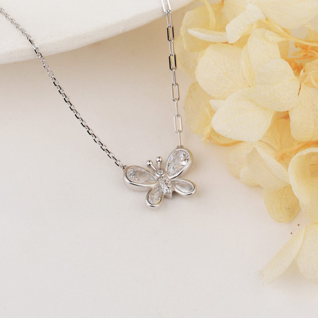 Нежно сребърно колие пеперуда 2700000059081 | колекция Delicate Silver