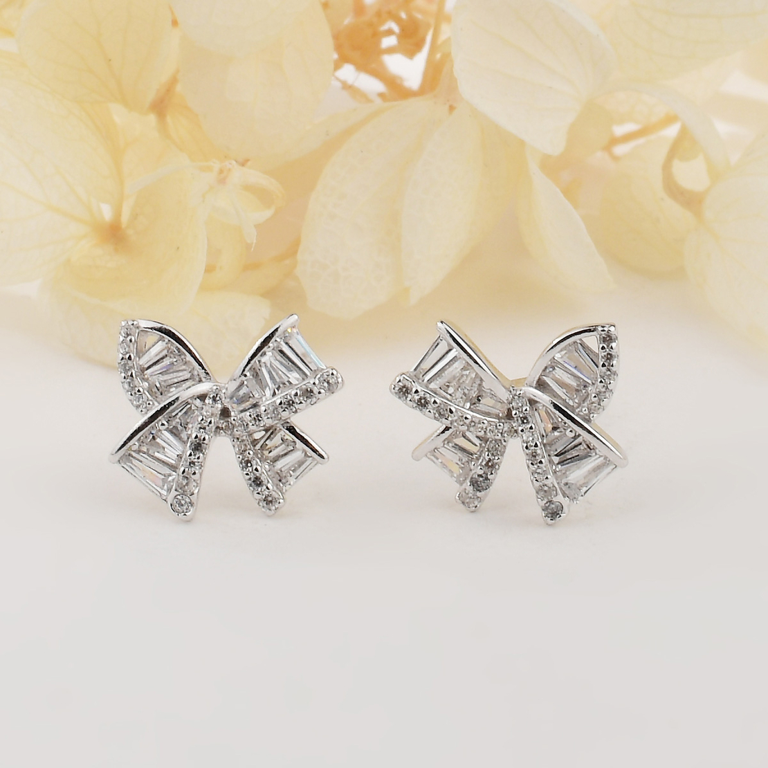 Сребърни обеци по ухото панделки - 2700000062876 | колекция Delicate Silver