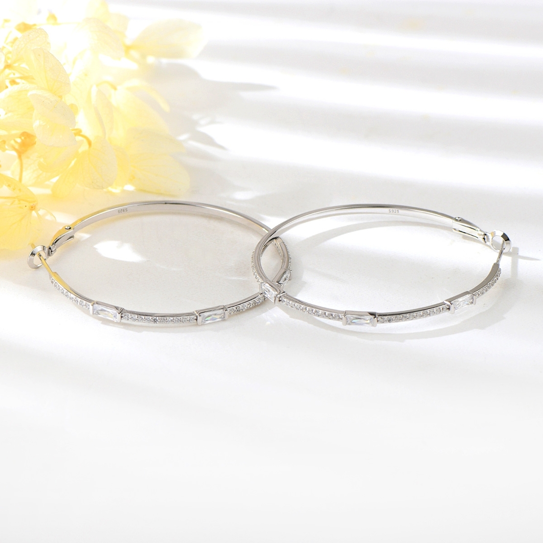 Сребърни обеци с Халки кристали Swarovski