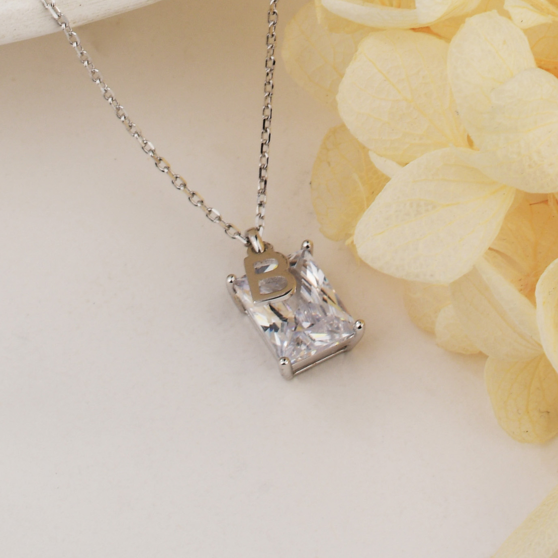 Нежно сребърно колие квадрат 2700000059395 | колекция Delicate Silver