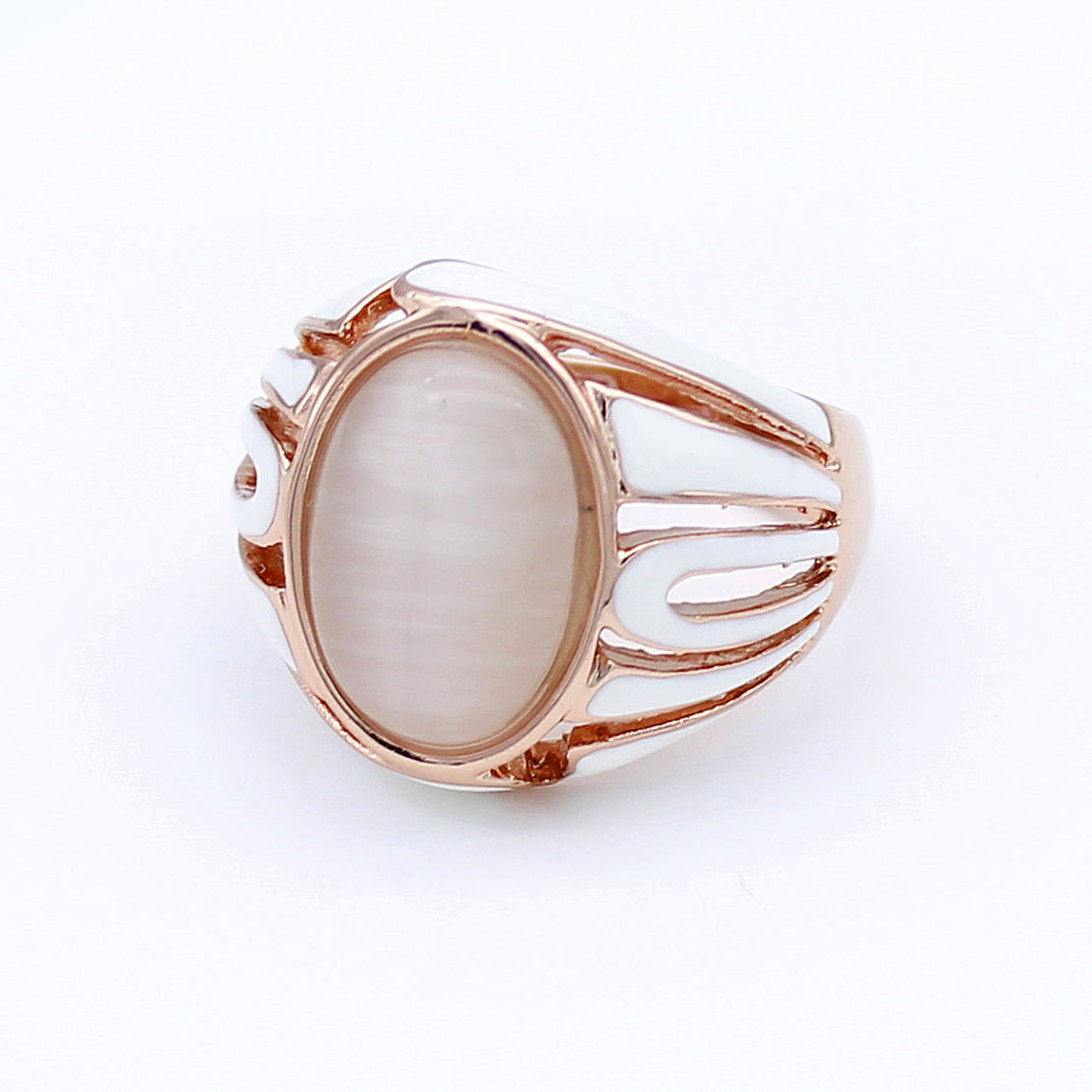 Пръстен розово позлатяване котешко око J1062223 | Колекция Rose Gold