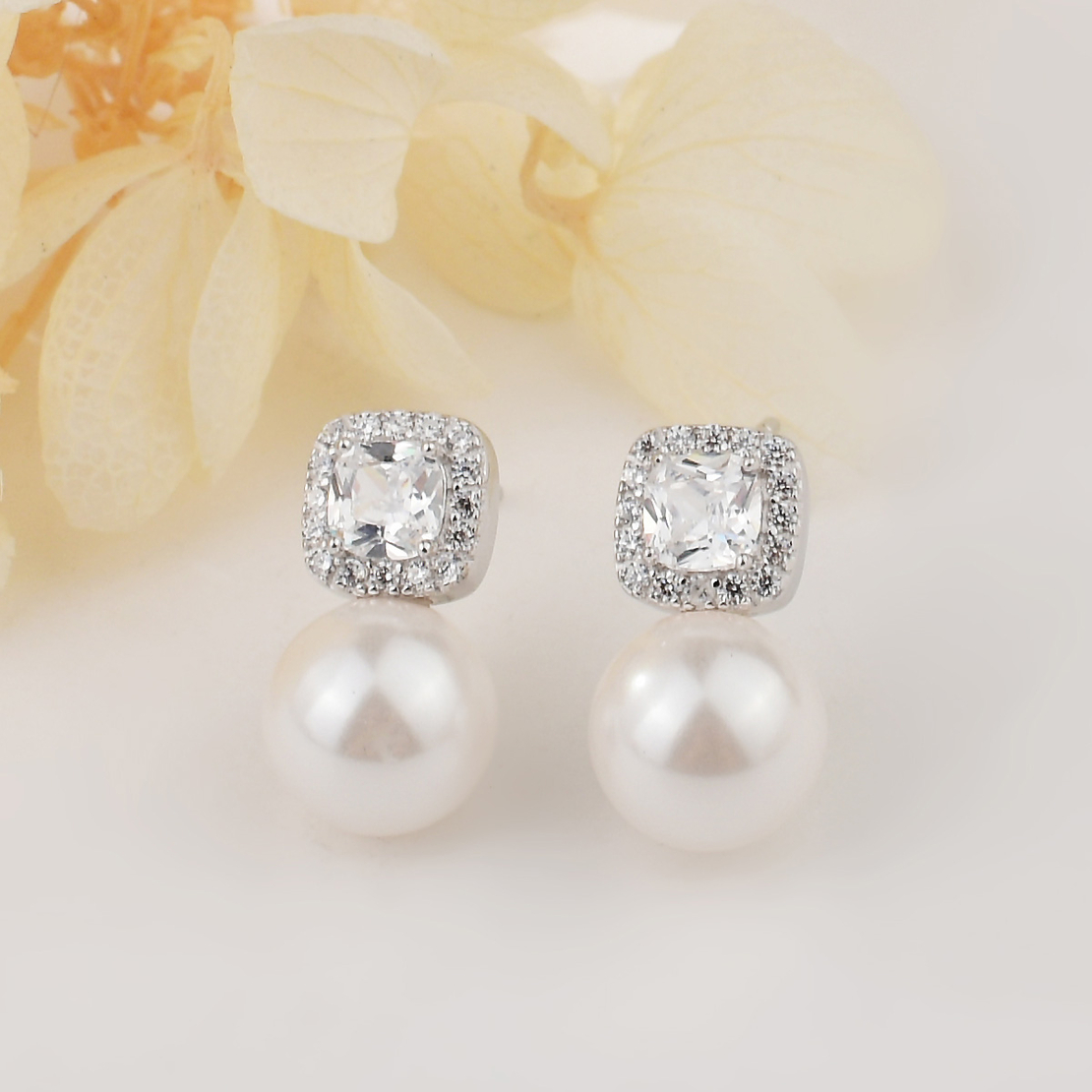 Ежедневни сребърни обеци с перли 2700000062821 | колекция Delicate Silver