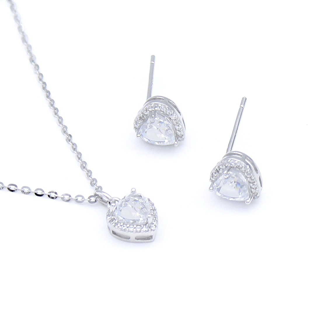 Нежен сребърен комплект сърце 2700000069523 | колекция Delicate Silver