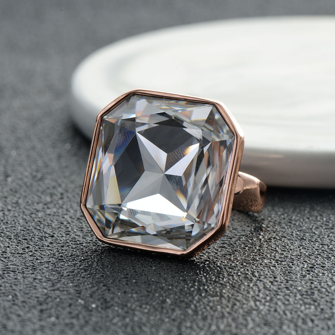 Пръстен розово позлатяване с кристали Swarovski 1DL083660R-3300 | Колекция Rose Gold