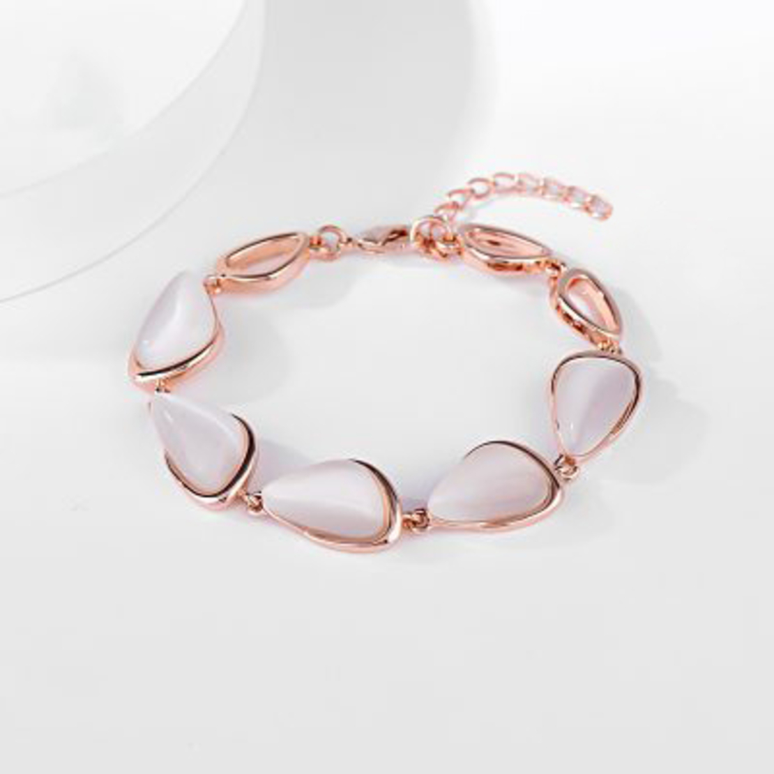 Гривна розово позлатяване с котешко око 2200000013354 | Колекция Rose Gold