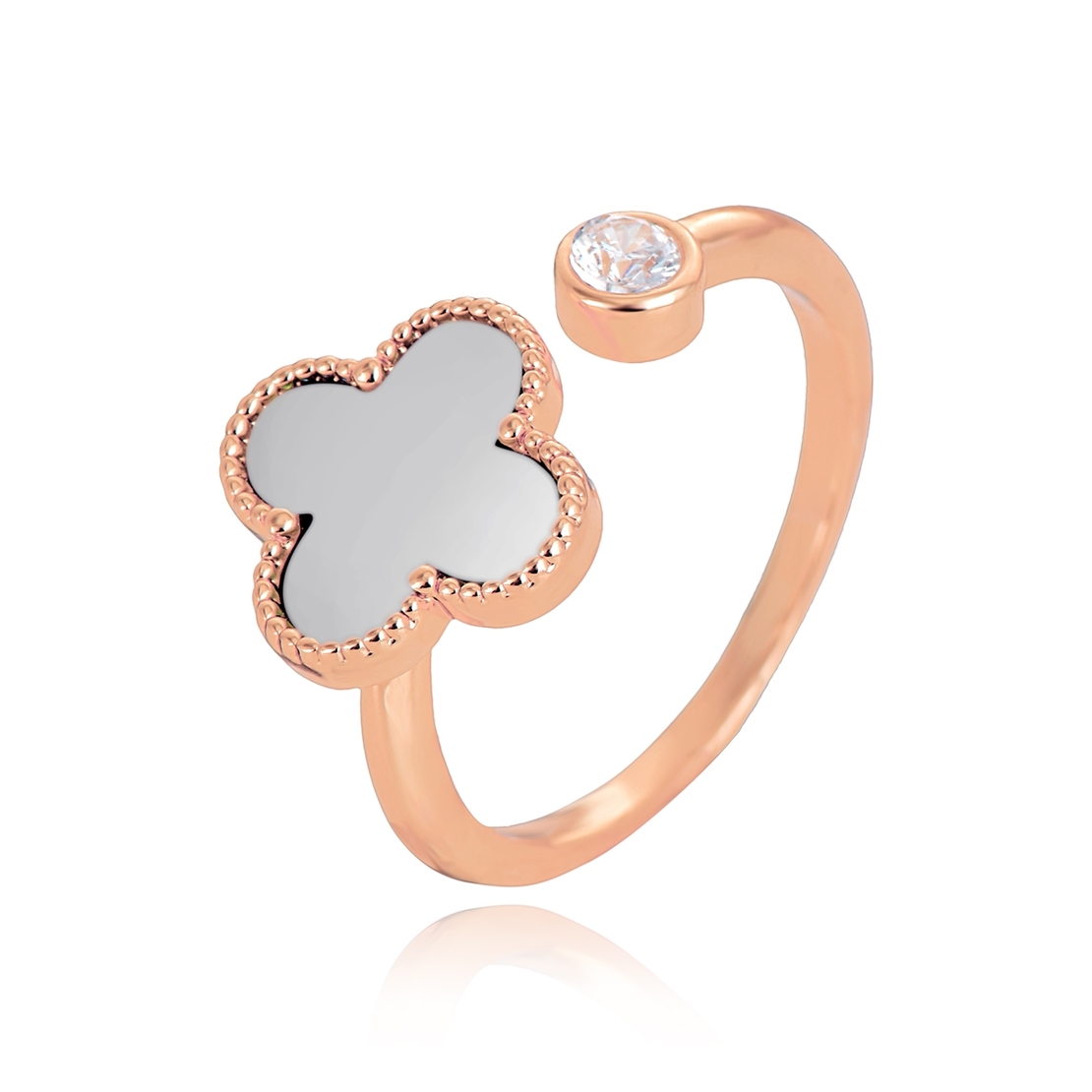 Пръстен розово позлатяване със седеф T802111R | Колекция Rose Gold