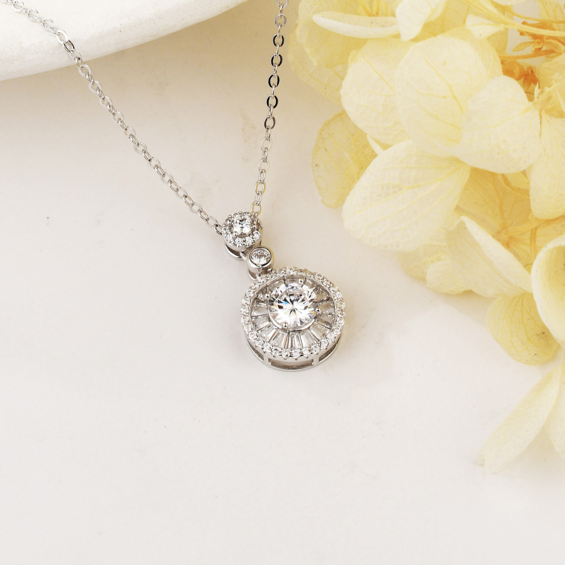 Нежно сребърно колие слънце 2700000059142 | колекция Delicate Silver