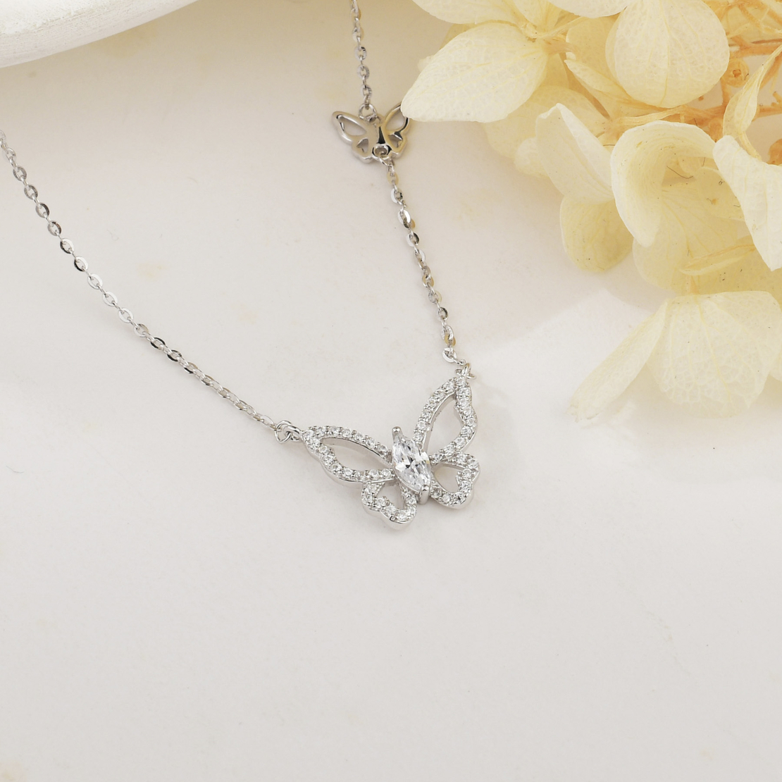 Нежно сребърно колие пеперуда 2700000058527 | колекция Delicate Silver