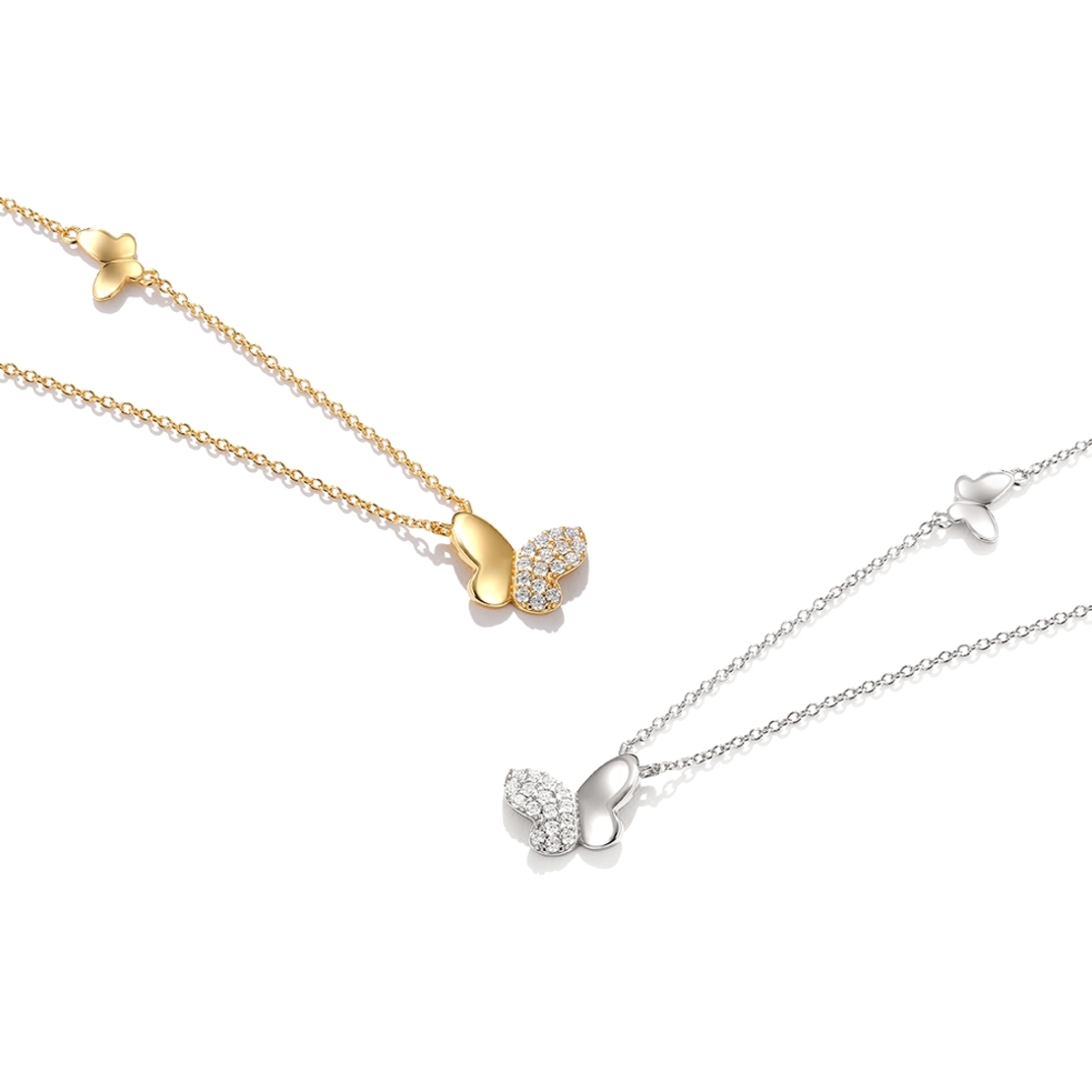 Сребърно колие Пеперуда Swarovski Crystals 2700000027646 | колекция Delicate Silver