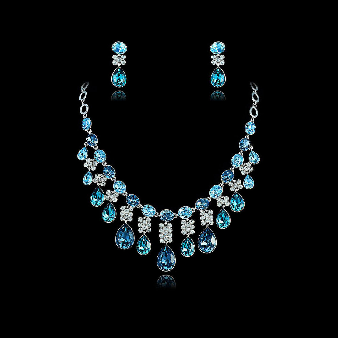 Комплект бяло позлатяване с кристали Swarovski - LSS50 2600000010634