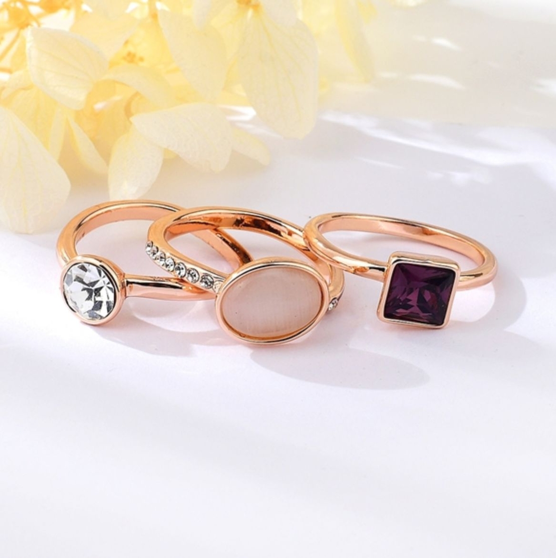 Комплект пръстени розово позлатяване 2500000024382 | Колекция Rose Gold