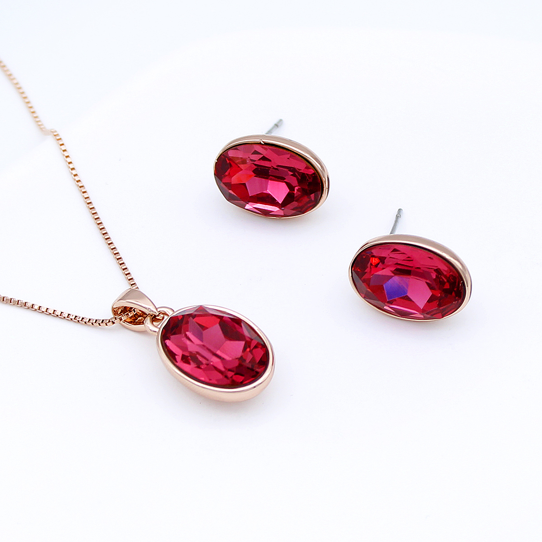 Комплект розово позлатяване алени капки 2610000005066 | Колекция Rose Gold