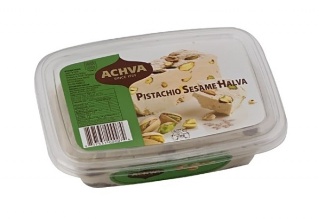 halve with pistachio