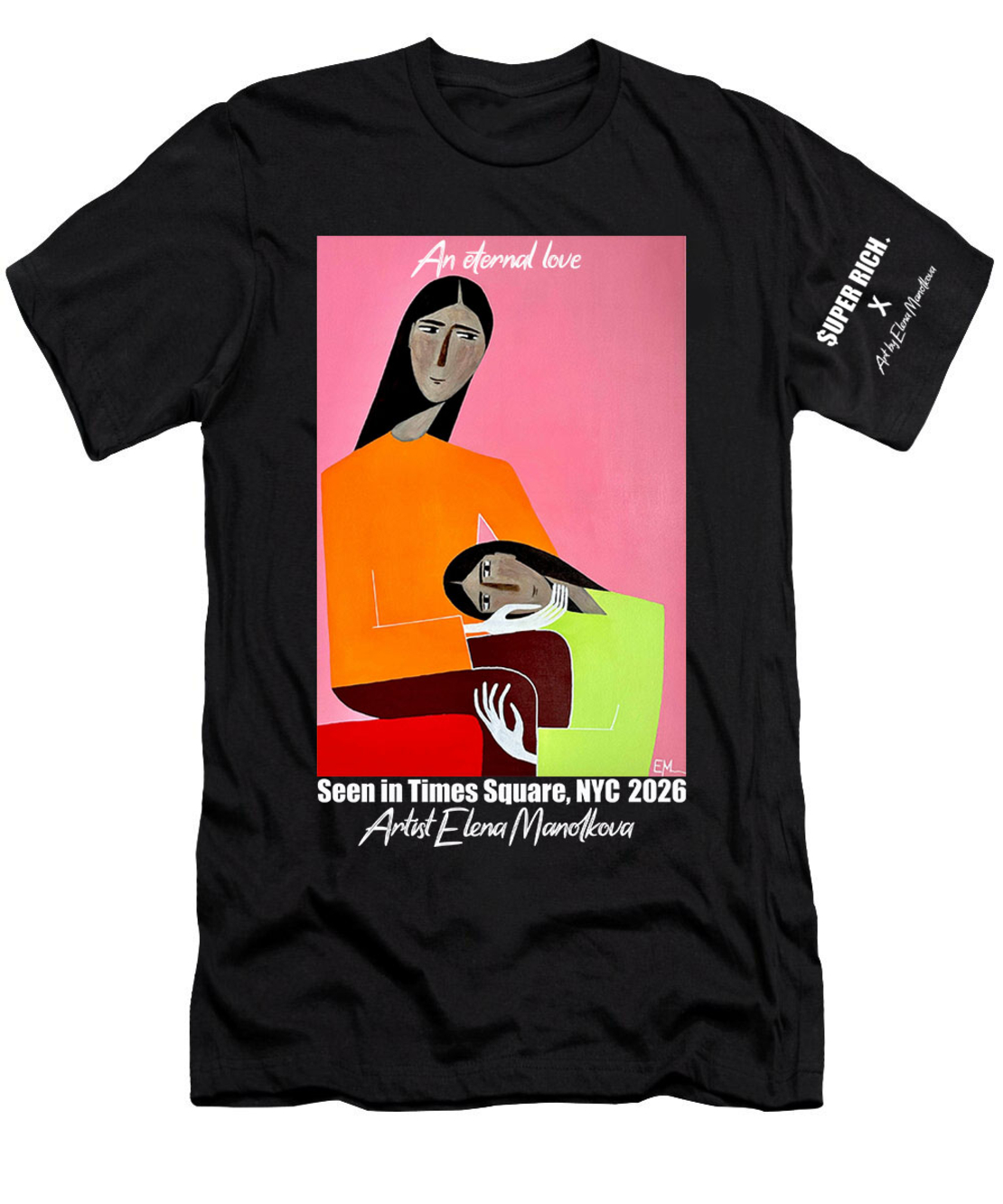 LIMITED EDITION T-SHIRT I SUPER RICH x Art by Elena Manolkova